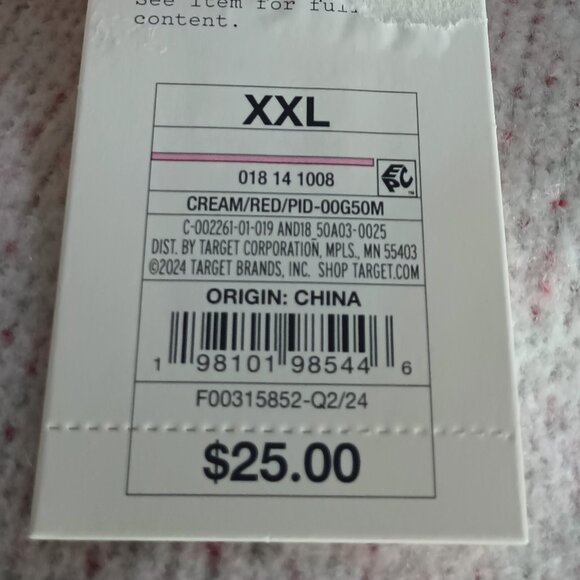 NEW A New Day™ Women's Holiday Crewneck Pullover Sweater  Cream/Red Cherries XXL - Picture 6 of 7